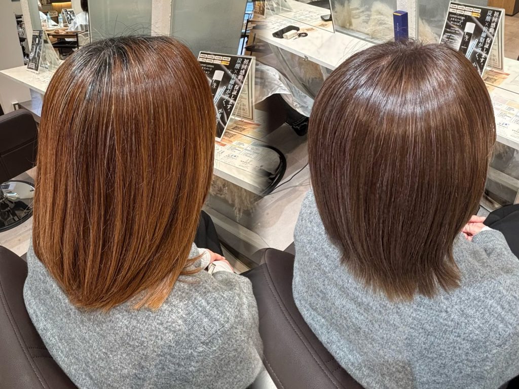 【滋賀で白髪ぼかしを探している50代女性へ◎髪質改善しながら白髪を自然にぼかす大人カラー】