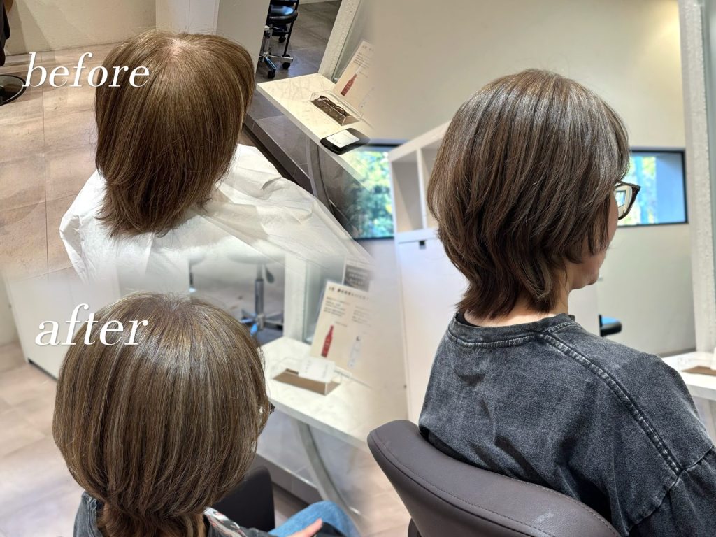 滋賀守山で白髪ぼかし｜2週間で気になる白髪を自然に改善
