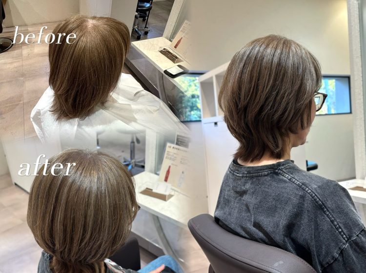 滋賀守山で白髪ぼかし｜2週間で気になる白髪を自然に改善